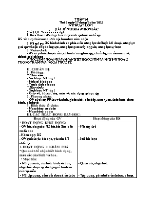 Giáo án Mĩ thuật Lớp 3 (Kết nối tri thức) - Tuần 24 - Chủ đề 8: Chân dung người thân trong gia đình - Năm học 2022-2023 - Nguyễn Thị Hoài Thảo