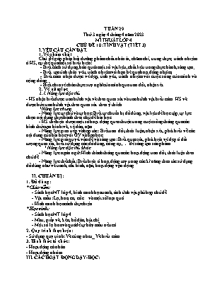 Giáo án Mĩ thuật Lớp 4 - Tuần 29 - Chủ đề 10: Tĩnh vật (Tiết 3) - Năm học 2022-2023 - Nguyễn Thị Hoài Thảo