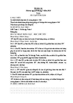 Kế hoạch bài dạy các môn Khối 1 - Tuần 28 - Năm học 2022-2023 - Nguyễn Như Quỳnh