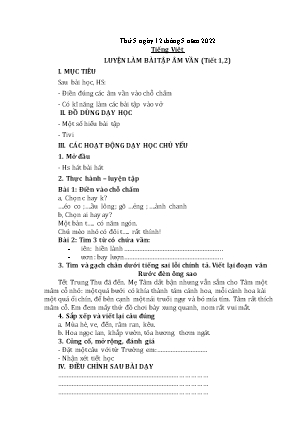 Kế hoạch bài dạy các môn Lớp 1 - Tuần 28 (Thứ 5, 6) - Năm học 2022-2023 - Nguyễn Như Quỳnh