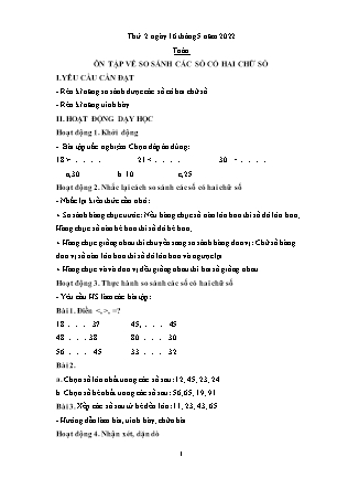 Kế hoạch bài dạy các môn Lớp 1 - Tuần 29 - Năm học 2022-2023 - Nguyễn Như Quỳnh