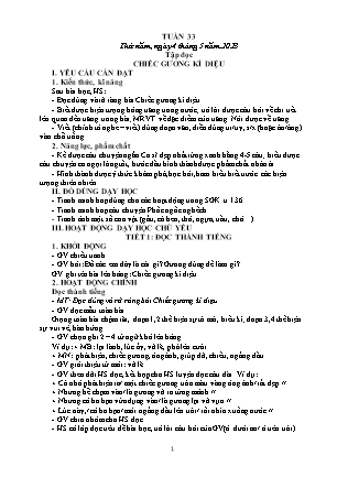 Kế hoạch bài dạy các môn Lớp 1 - Tuần 33 (Thứ 5, 6) - Năm học 2022-2023 - Hoàng Thị Quỳnh Diệp