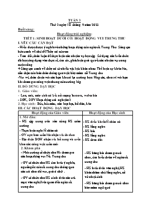 Kế hoạch bài dạy các môn Lớp 2 - Tuần 3 - Năm học 2023-2024 - Trương Thị Thanh Xuân