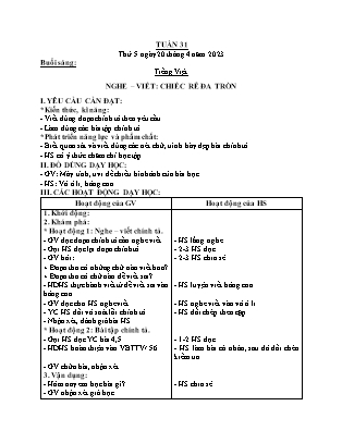 Kế hoạch bài dạy các môn Lớp 2 - Tuần 31 - Năm học 2022-2023 - Nguyễn Thị Tình