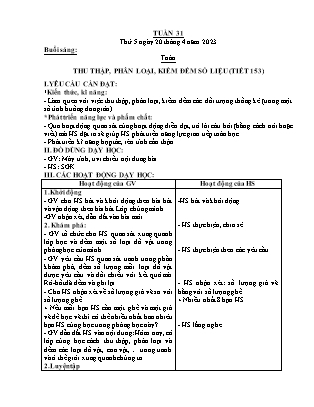 Kế hoạch bài dạy các môn Lớp 2 - Tuần 31 - Năm học 2022-2023 - Nguyễn Thị Thúy