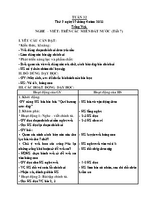 Kế hoạch bài dạy các môn Lớp 2 - Tuần 32 (Thứ 5, 6) - Năm học 2022-2023 - Trần Thị Thu Hằng
