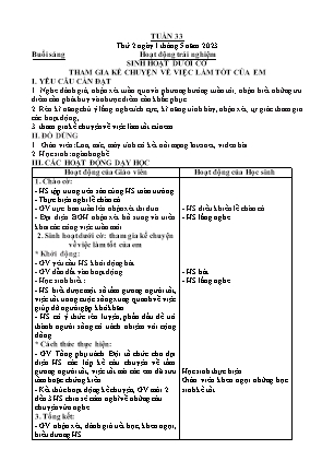 Kế hoạch bài dạy các môn Lớp 2 - Tuần 33 - Năm học 2022-2023 - Trần Thị Thu Hằng