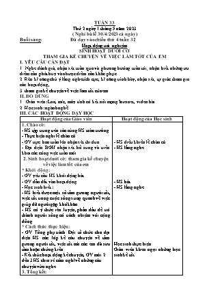 Kế hoạch bài dạy các môn Lớp 2 - Tuần 33 - Năm học 2023-2024 - Trần Thị Bình
