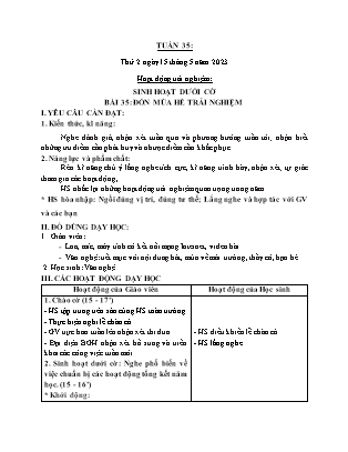 Kế hoạch bài dạy các môn Lớp 2 - Tuần 35 - Năm học 2022-2023 - Trần Thị Thu Hằng