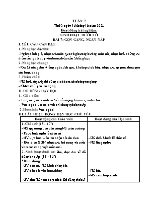 Kế hoạch bài dạy các môn Lớp 2 - Tuần 7 - Năm học 2023-2024 - Trần Thị Bình