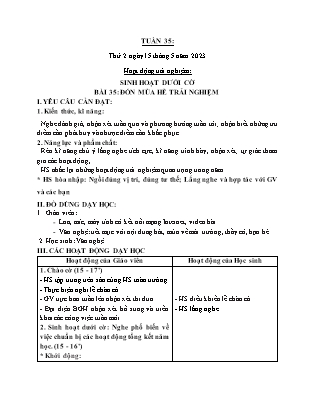 Kế hoạch bài dạy Lớp 2 - Tuần 35 (Thứ 2, 3, 4) - Năm học 2022-2023 - Nguyễn Thị Thảo