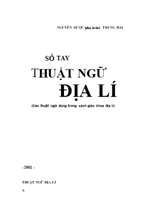 Sổ tay Thuật ngữ Địa lí