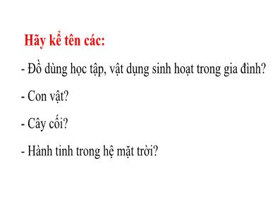 Bài giảng Khoa học tự nhiên 6 - Vật thể