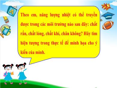 Bài giảng Khoa học tự nhiên 8 - Bài 28: Sự truyền nhiệt