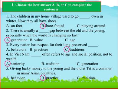 Bài giảng môn Tiếng Anh 9 - Unit 4: Life in the past - Lesson 7: Looking back & project