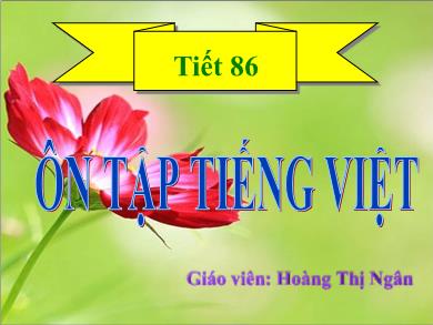 Bài giảng Ngữ văn 6 - Tiết 86: Ôn tập Tiếng Việt - Hoàng Thị Ngân