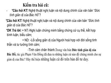 Bài giảng Ngữ văn 7 - Bài 24: Ý nghĩa văn chương (Tiết 77+78)