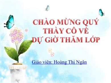 Bài giảng Ngữ Văn 7 - Tiết 36: Điệp ngữ - Hoàng Thị Ngân