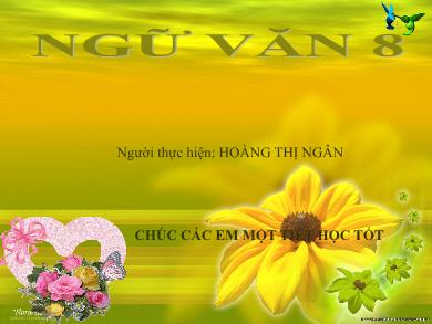 Bài giảng Ngữ văn 8 - Tiết 41: Từ tượng hình, từ tượng thanh - Hoàng Thị Ngân