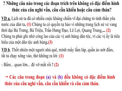 Bài giảng Ngữ Văn Lớp 8 - Bài 21: Câu trần thuật