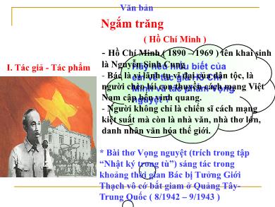 Bài giảng Ngữ văn Lớp 8 - Bài 21: Ngắm trăng