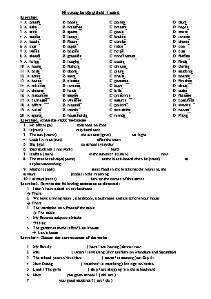 Đề cương ôn tập giữa kì 1 môn Tiếng Anh - Lớp 6