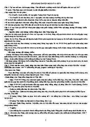 Đề cương ôn tập học kì 2 môn Lịch sử 9