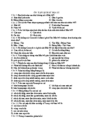 Đề cương ôn tập môn Lịch sử và Địa lí 7 cuối kì 2