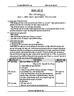 Giáo án Âm nhạc 6 học kì 2 - Ngô Đức Tường