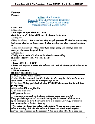 Giáo án Công nghệ 8 - Năm học 2022-2023 - Trần Thanh Loan