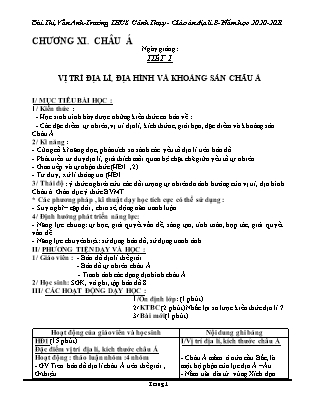 Giáo án Địa lí 8 - Năm học 2020-2021 - Bùi Thị Vân Anh