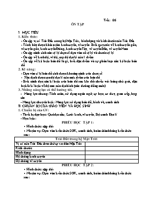 Giáo án Địa lí Lớp 6 - Tiết 6: Ôn tập