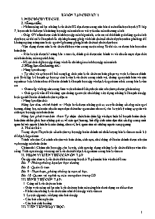 Giáo án Giáo dục công dân 7 - Bài ôn tập cuối kì 2