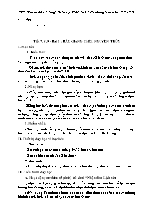 Giáo án Giáo dục địa phương 6 - Bài 3+4+5 (Tiết 7+8+9) - Năm học 2022-2023 - Ngô Thị Lương