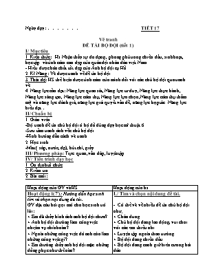 Giáo án Mĩ thuật 6 - Vẽ tranh: Đề tài bộ đội (Tiết 1)