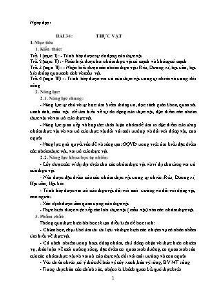 Giáo án môn Khoa học tự nhiên 6 - Bài 34: Thực vật