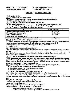 Giáo án môn Ngữ Văn 9 - Đề kiểm tra định kì học kì 2 - Trường THCS Thống Nhất