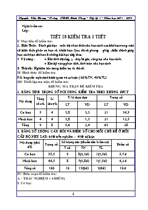 Giáo án môn Vật lí 8 - Năm học 2018-2019 - Nguyễn Văn Chung