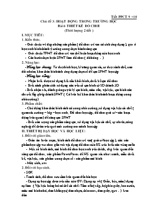 Giáo án Nghệ thuật 6 - Chủ đề 3 - Bài 6: Thiết kế đồ chơi