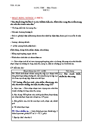 Giáo án Ngữ văn 9 - Tiết 83+84: Sang thu (Tiết 2)