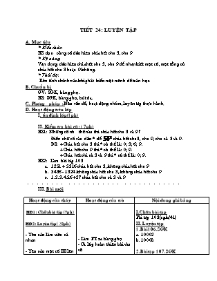 Giáo án Toán 6 - Tiết 24: Luyện tập