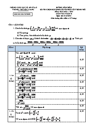 Hướng dẫn chấm bài thi chọn học sinh giỏi văn hóa cấp Thành phố môn Toán 8 - Năm học 2023-2024 - SGD Bắc Giang