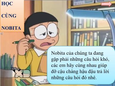 Slide Power Point Trò chơi Hóa học 9 - Học cùng Nobita